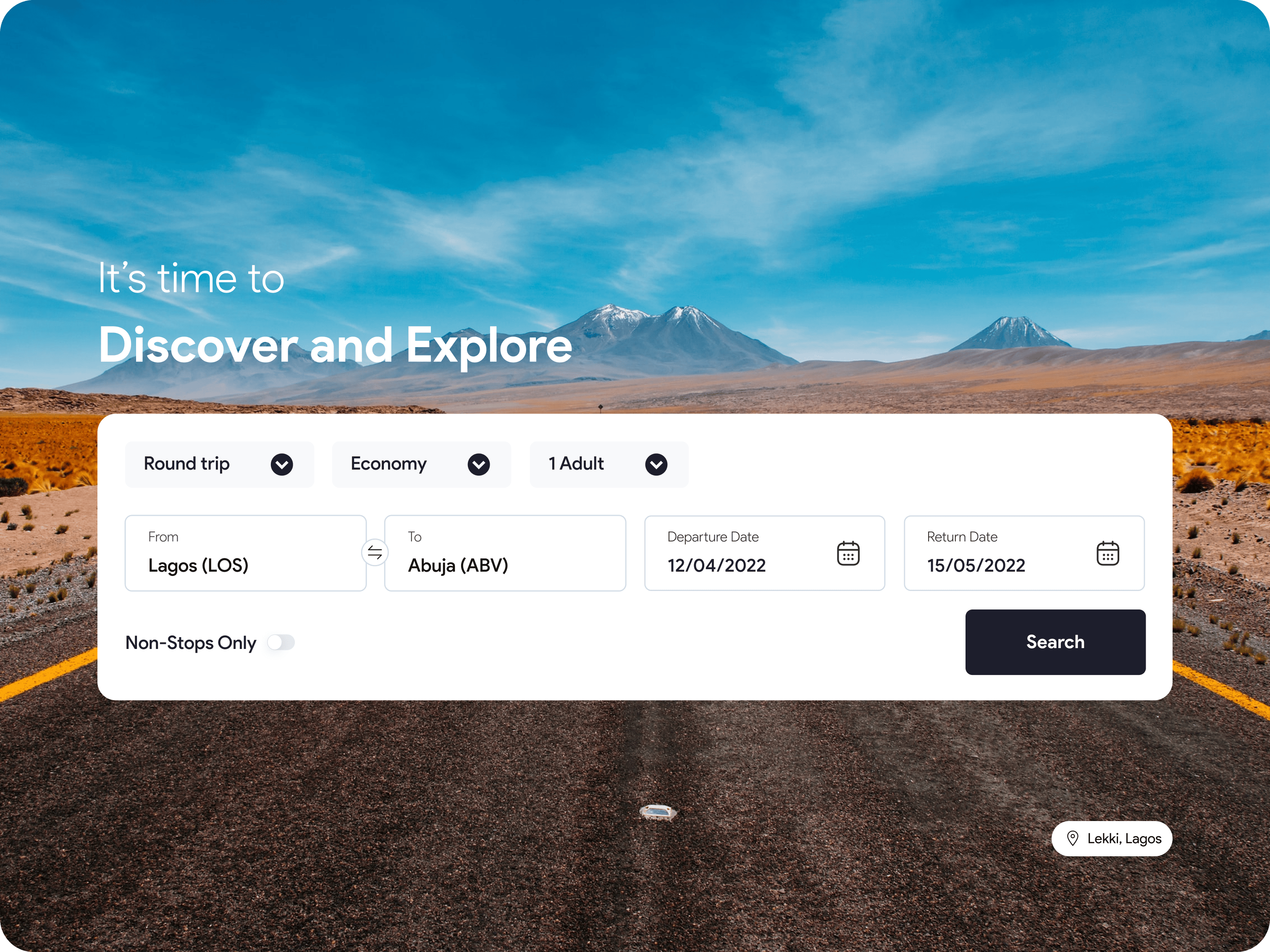 Custom travel widget preview